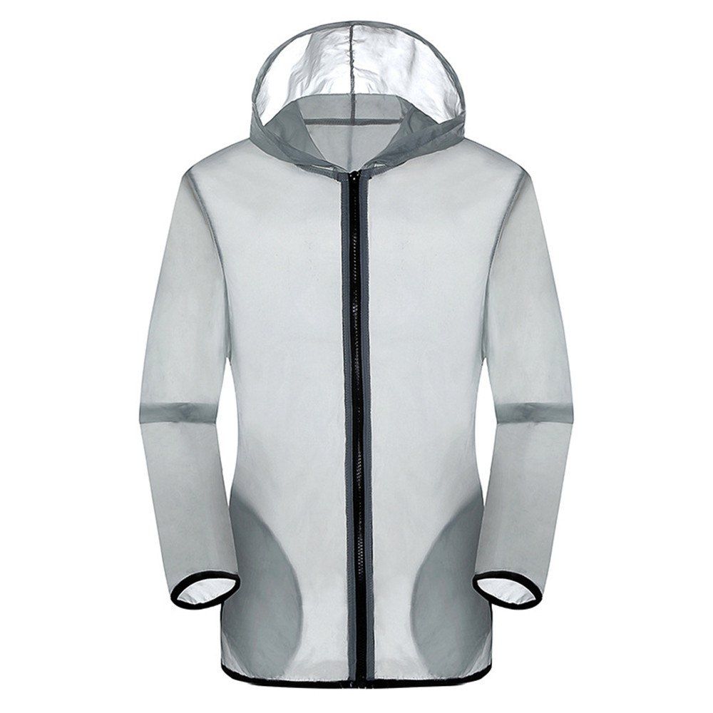

New Summer Ultra-Thin Breathable Long Sleeve Sun Protection Clothing, Light gray