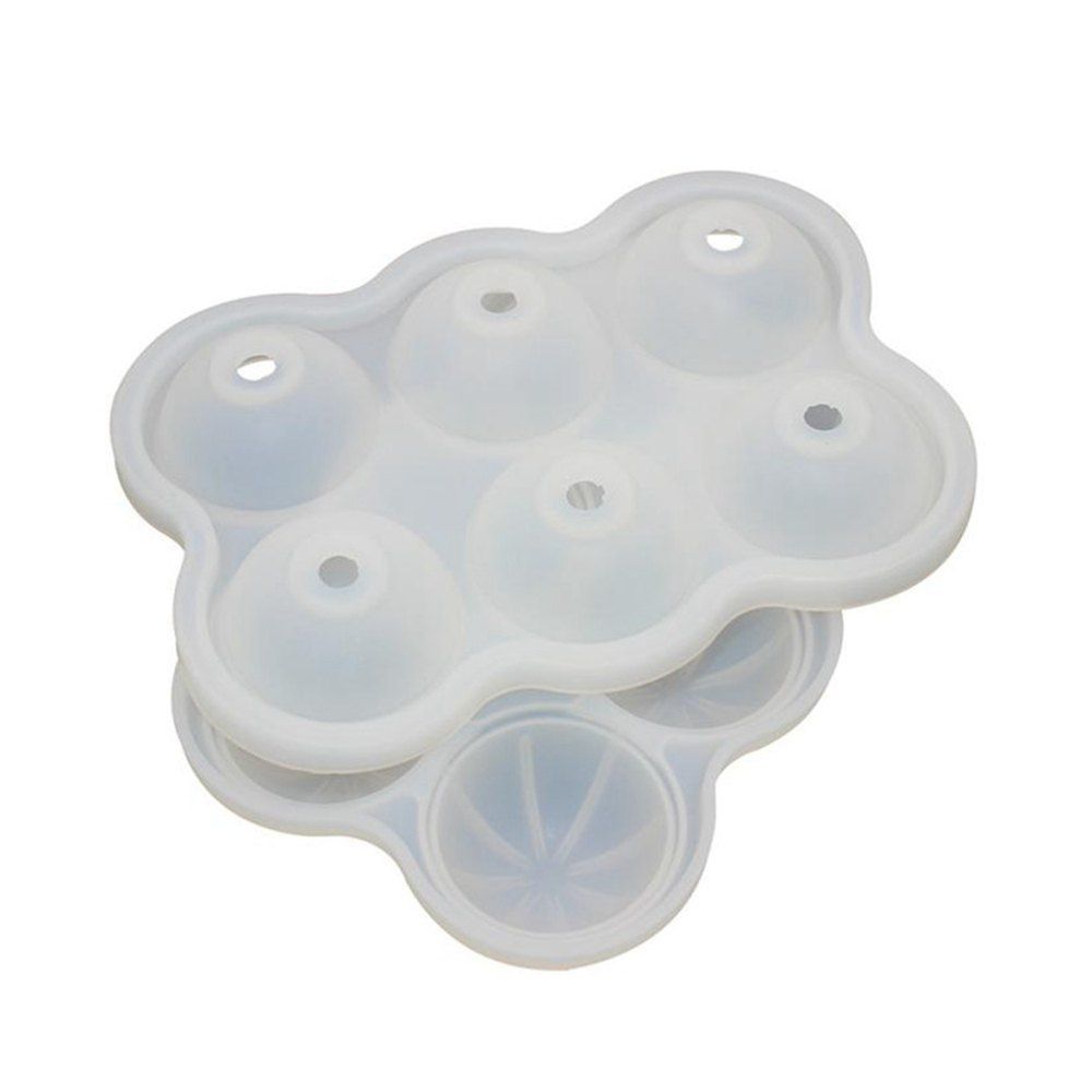 

2pcs 6 Hole Silicone Whiskey Ice Hockey Mold Cube Tray DIY Bar Kitchen Tool, Milk white