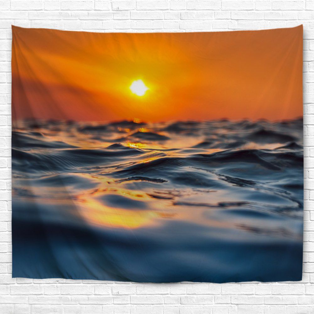 

Sea Surface Micro Wave 3D Printing Home Wall Hanging Tapestry for Decoration, Multi-a