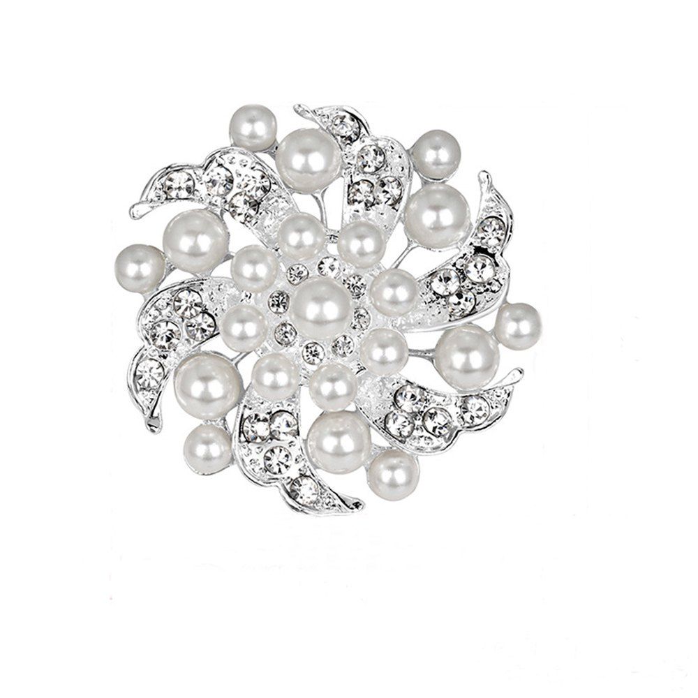 

Fashion Popular Flower Pattern Brooch, Silver
