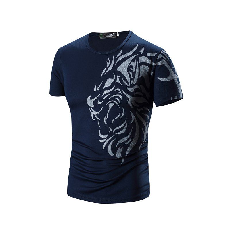 

Men's Print Casual T-shirt, Cadetblue