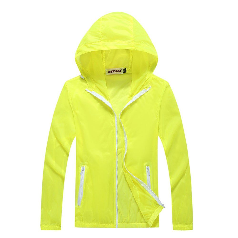 

Men and Women Summer Thin Skin Clothes Dry Exercise Sun Protection Jacket, Yellow