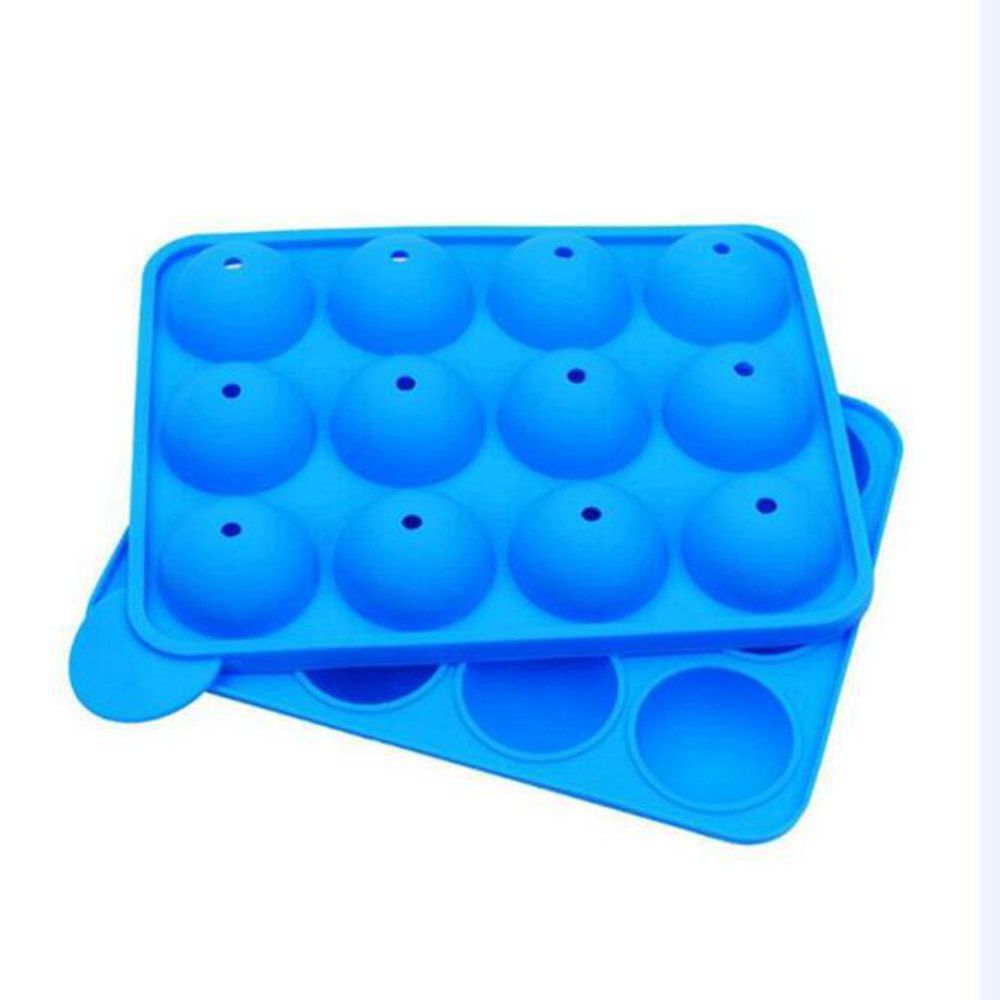 

2pcs 12 Silicone Round Lollipop Mold Stick Baking Chocolate Candy Party DIY Tool, Deep sky blue
