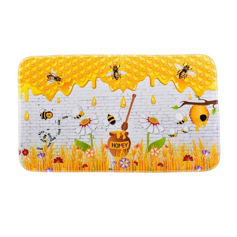 

Bottom Washable Printed Floor Mat, Multi-a
