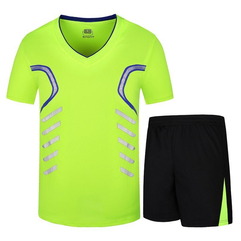 

Men Activewear Set Plus Size Casual Comfy Breathable Set, Hummingbird green