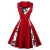 Plus Size Dressing Together Dress - Rouge Vineux 4XL