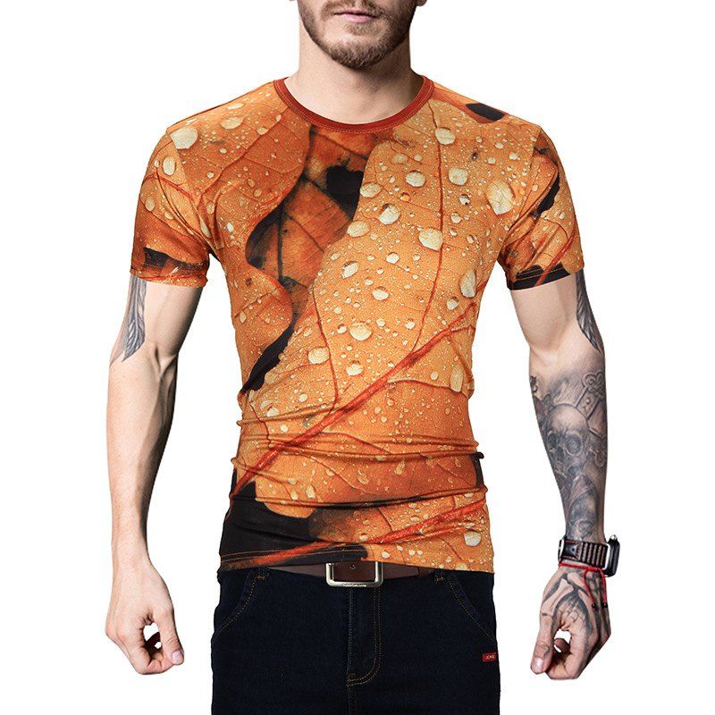 

Men 3D Printed Short-sleeved T-shirt, Multi-k