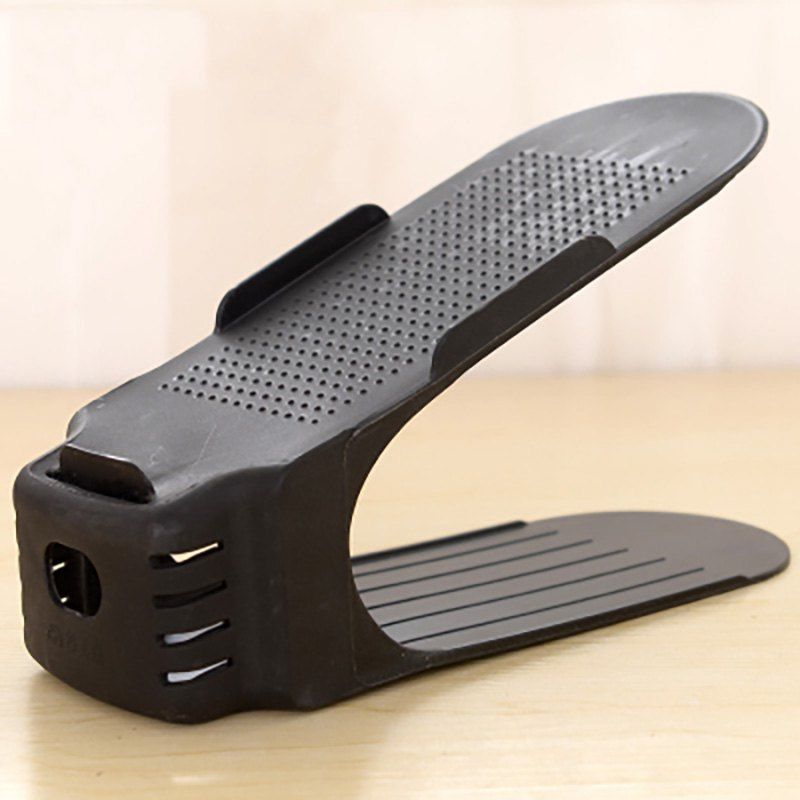 

DIHE Double-Deck Integrated Simple Receive Shoe Rack, Black