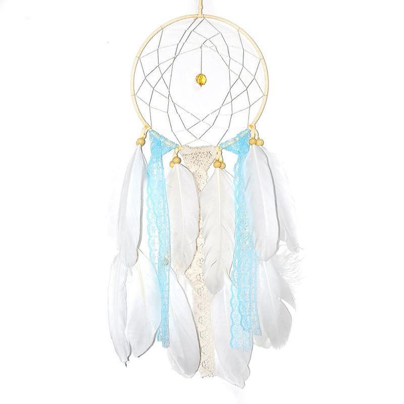 

Creative Arts Fresh Girl Bedroom Dreamcatcher Feather Hanging Decorations, Day sky blue