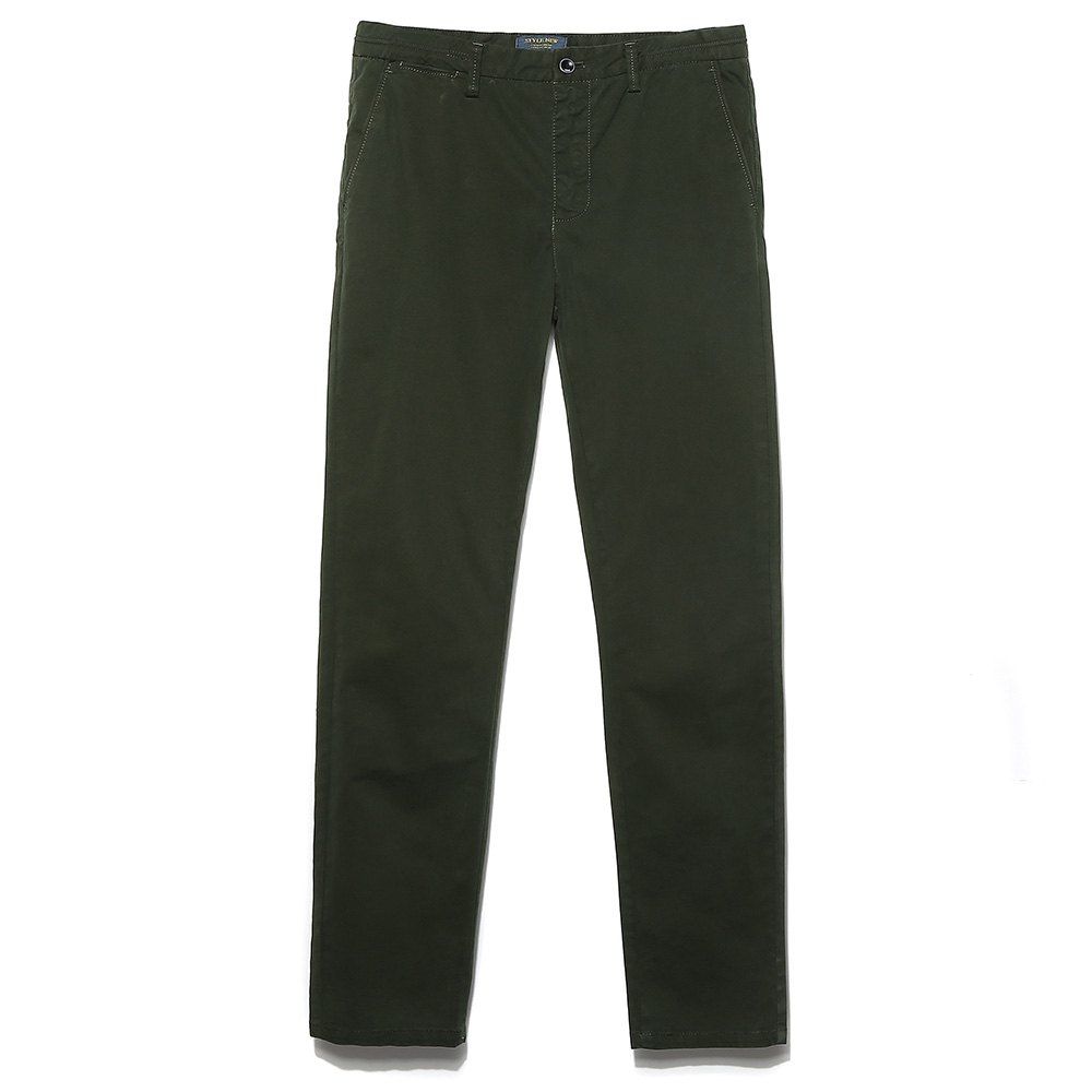 

Men's Straight Tube Pure Color Tramp Fallow Pants, Army green