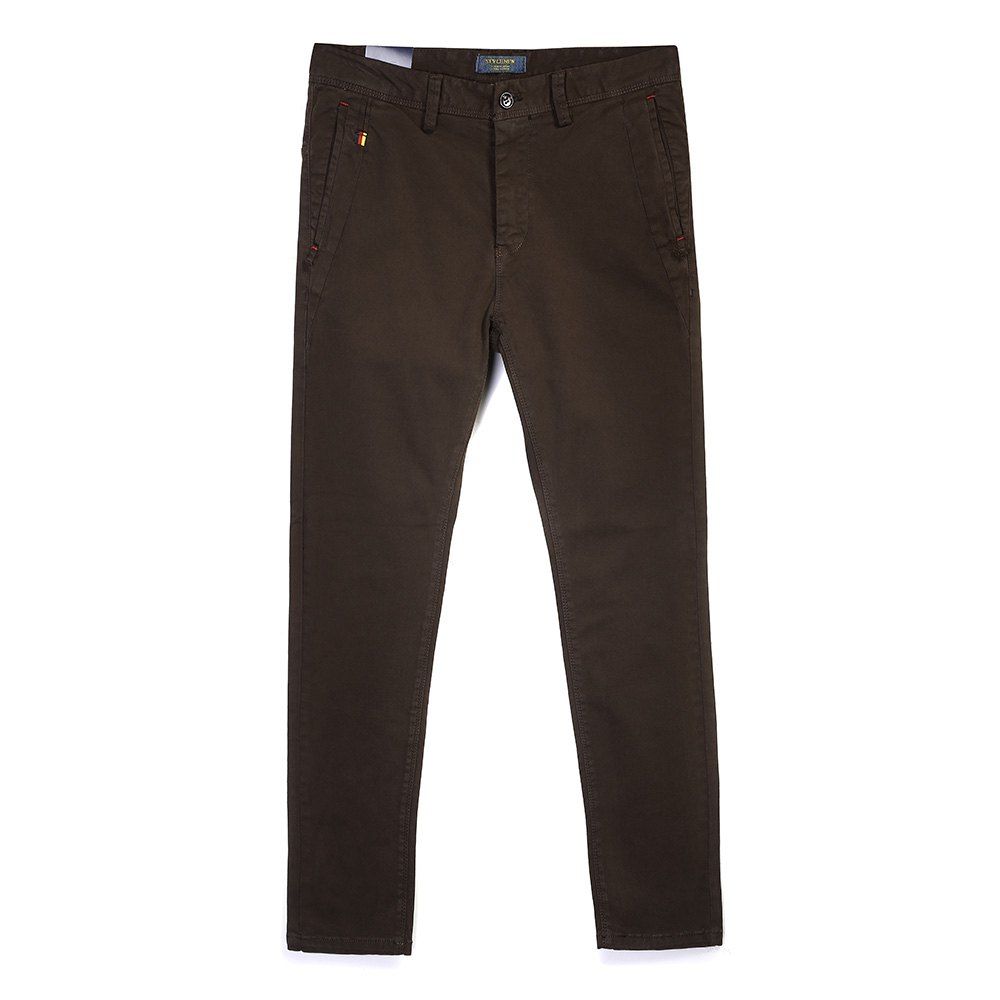

Man Fashion Pure Color Straight Tube Casual Pants, Coffee