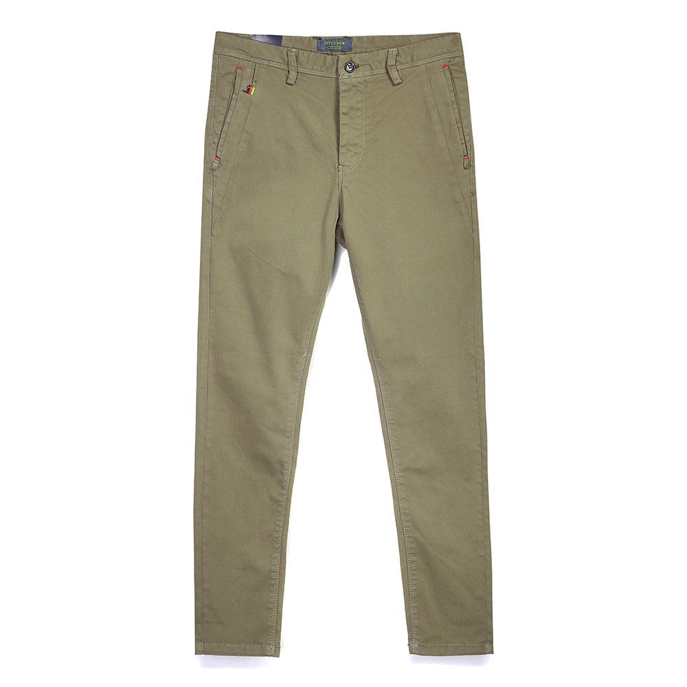 

Man Fashion Pure Color Straight Tube Casual Pants, Light khaki