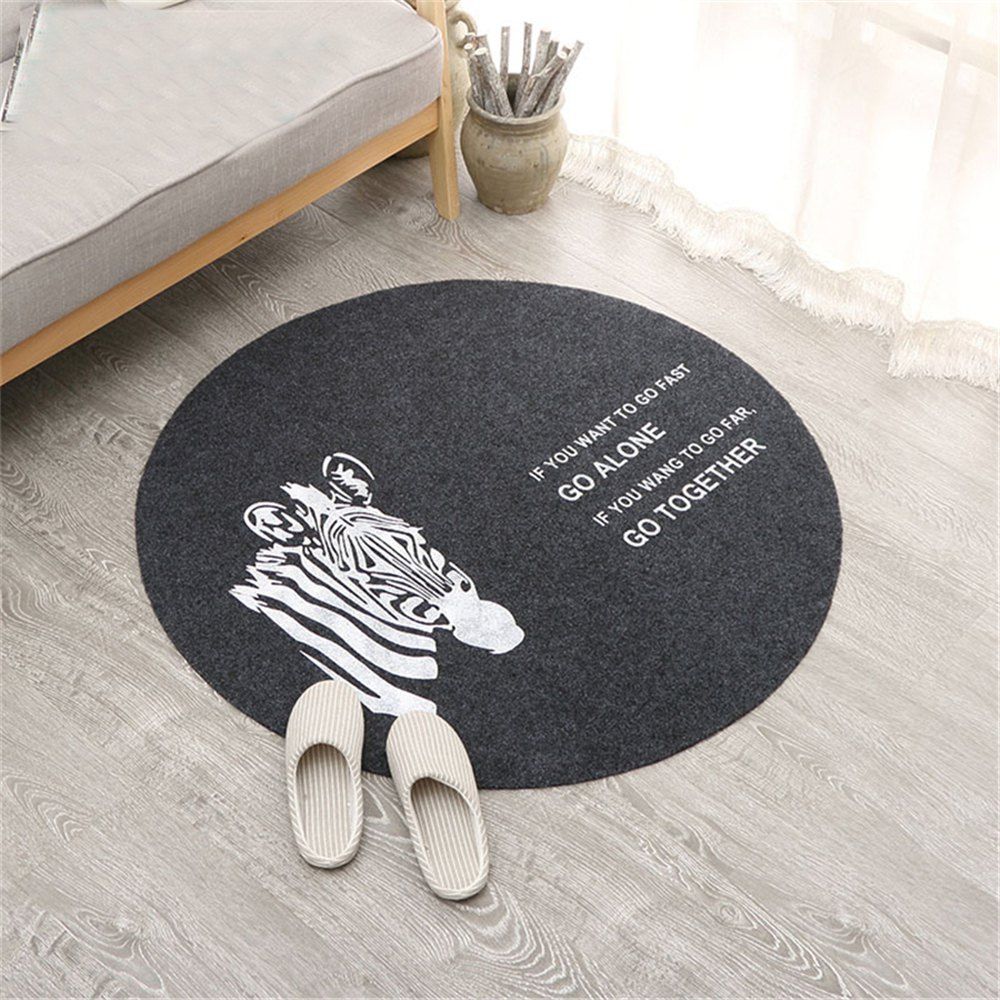

Zebra Pattern Living Room Bedroom Carpet Floor Mat, Multi-a