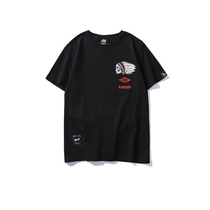 

Men T-Shirt Personality Letters Pattern Street Fashion Original Design Tee T-Shi, Black