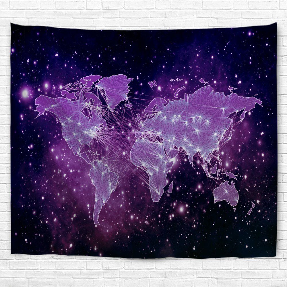 

Purple Sky Map 3D Printing Home Wall Hanging Tapestry for Decoration, Multi-a