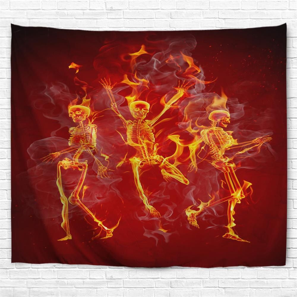 

Dancing Skeleton 3D Printing Home Wall Hanging Tapestry for Decoration, Multi-a