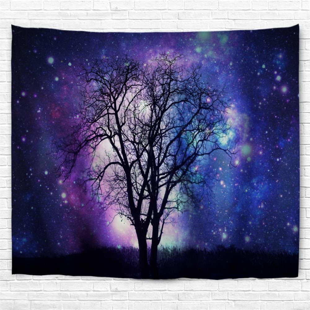 

Star Tree Shadow 3D Printing Home Wall Hanging Tapestry for Decoration, Multi-a