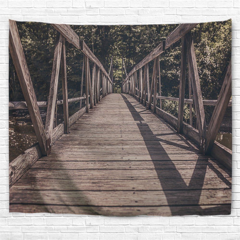 

Shrubbery Bridge 3D Printing Home Wall Hanging Tapestry for Decoration, Multi-a