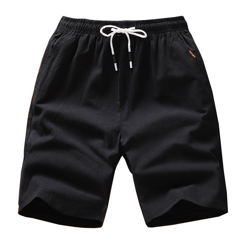 

Men Casual Shorts Drawstring Elastic Loose Comfy Shorts, Black