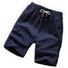 Hommes Shorts occasionnels Drawstring élastique Loose Comfy Shorts - Bleu profond M