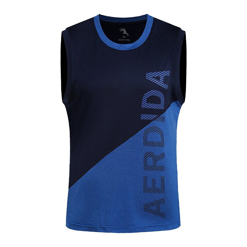 

Men Sport Running Fitness Sleeveless T-shirt, Blue