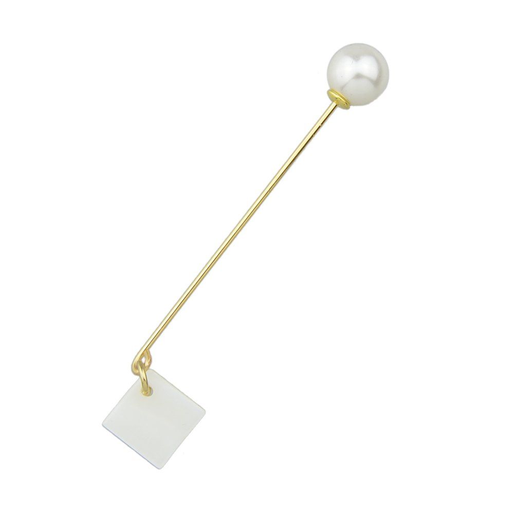 

Punk Style Simple Brooch Pins For Women, Natural white