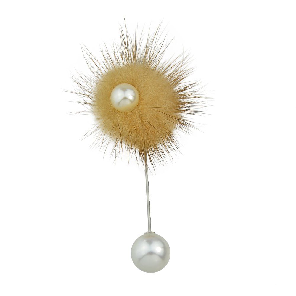 

Lovely Colorful Flannel Flower Brooch for Women, Goldenrod