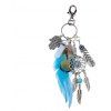 Porte-clés en alliage d'opale à plumes bohémienne - multicolor 
