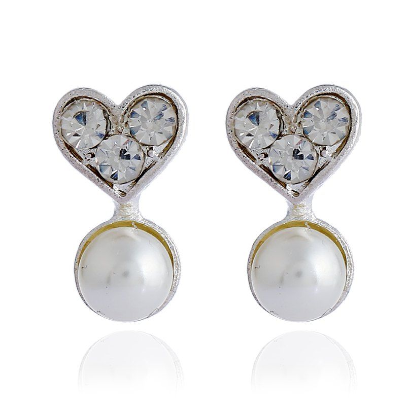 

Jewelry Diamond Female Korean Fashion Temperament Metal Earrings, Silver