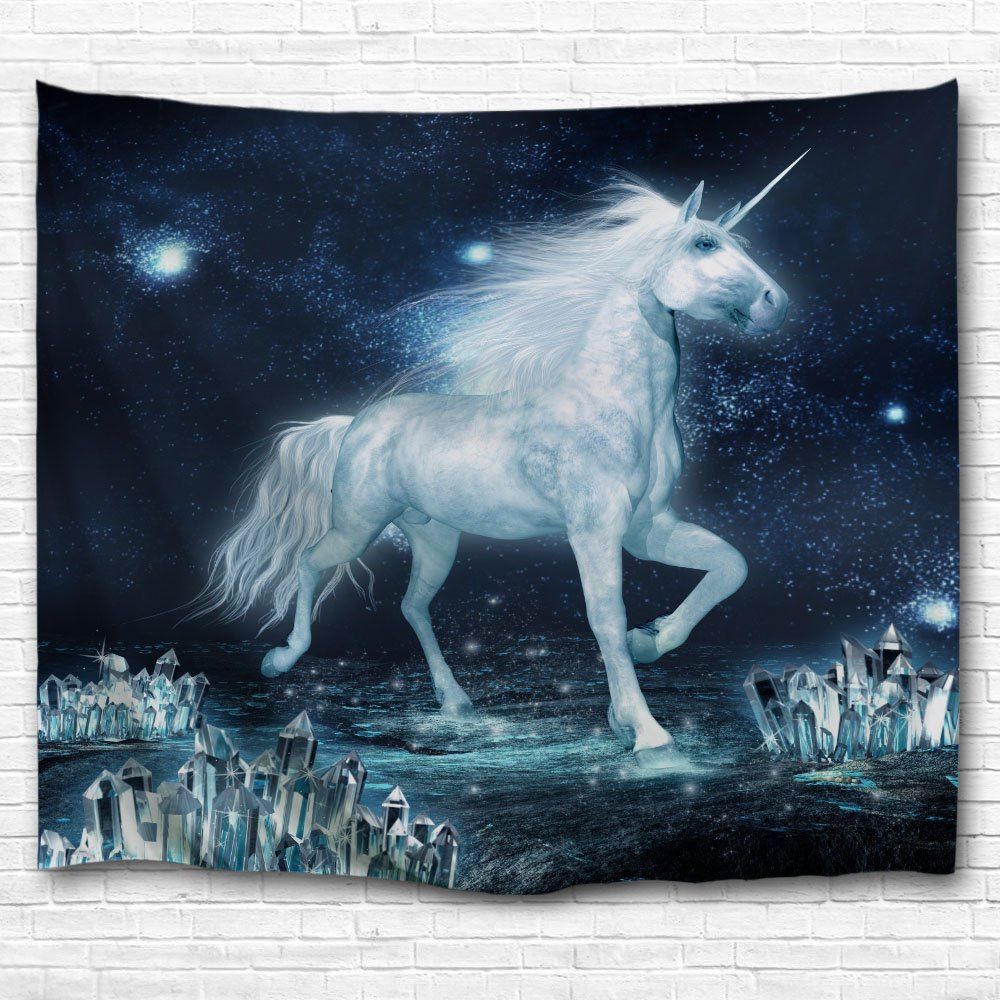 The Unicorn on The Ice 3D Printing Home Wall Hanging Tapestry for Decoration home decoration decoration the lighthouse tea table the teapoy decorative frame the florist