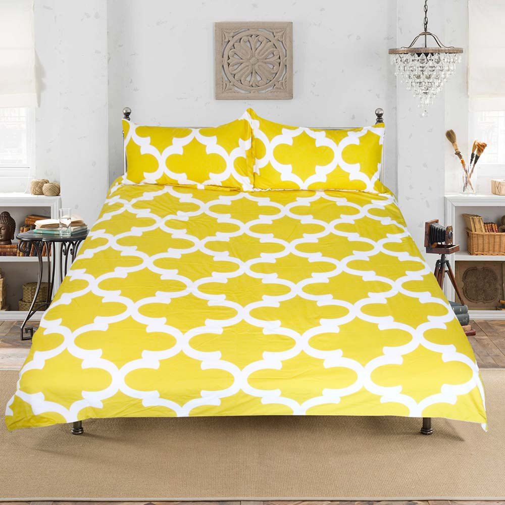 

Lemon Bedding Simple Style Duvet Cover Set 3pcs, Multi