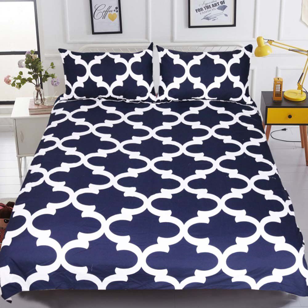 

Simple Style Bedding Duvet Cover Set 3pcs, Multi