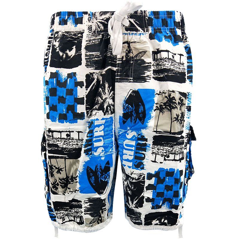 

Men's Fashion Plaid Casual Shorts, Black