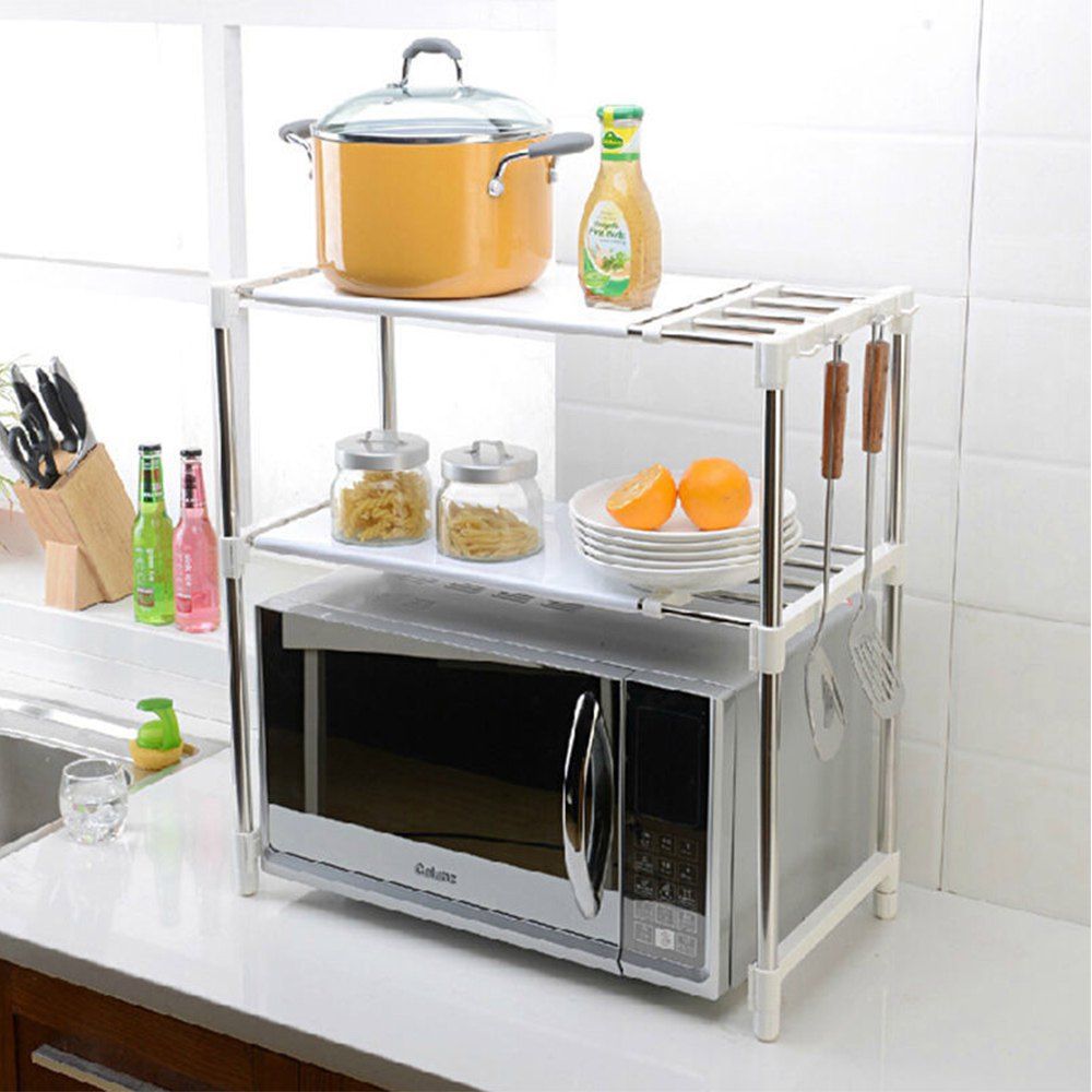 

Double Kitchen Storage Holders Stainless Steel High Quality, Silver