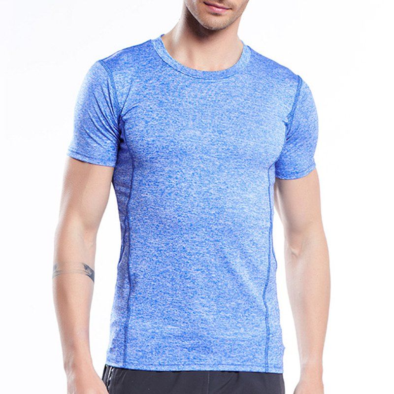 

2018 Men's Fashion Trend Quick-drying T-shirt, Crystal blue