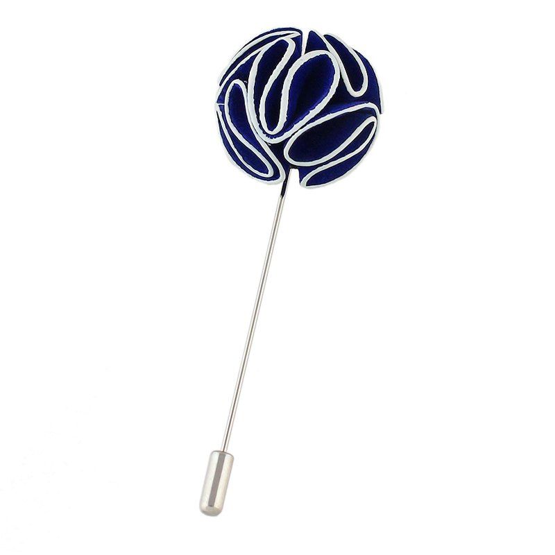 

Colorful Suede Fabric Flower Brooches, Deep blue