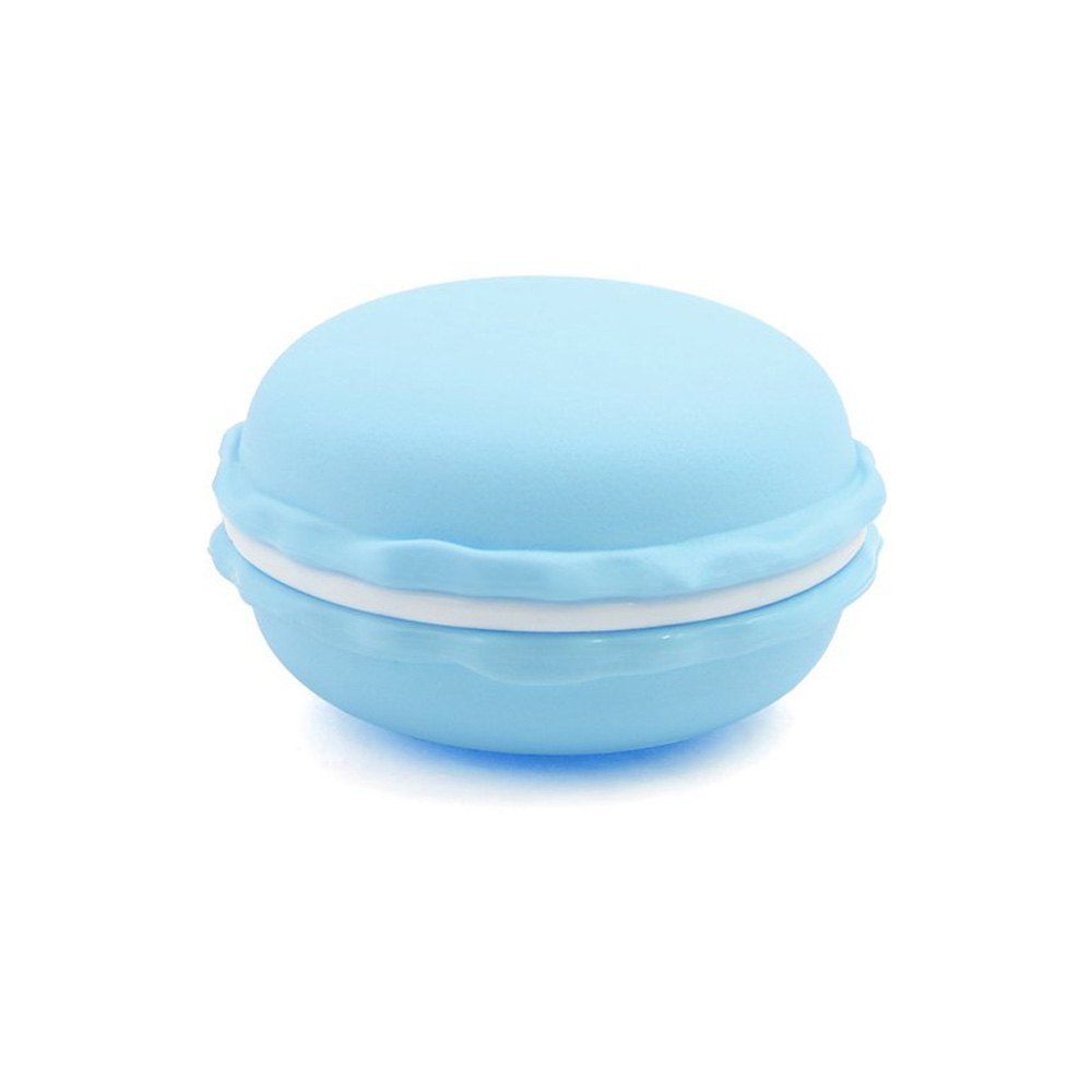 

2PCS Colorful Mini Macarons Shaped Storage Box Candy Color Jewelry Organizer, Light blue