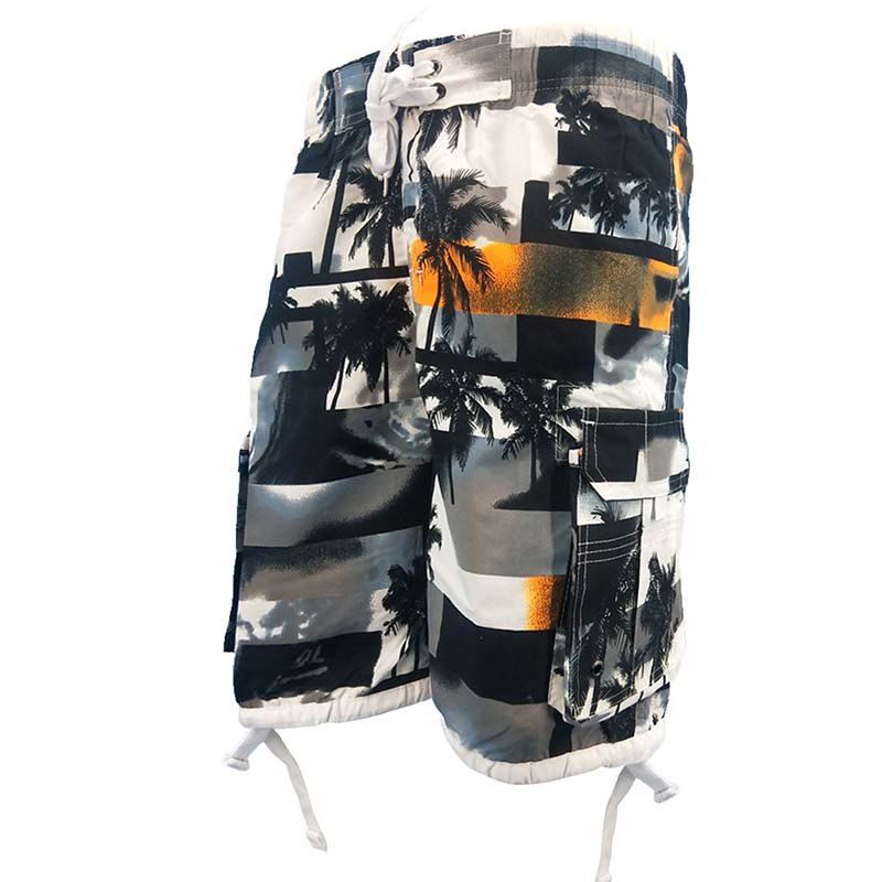 

Men's Fashion Print Casual Shorts, Black