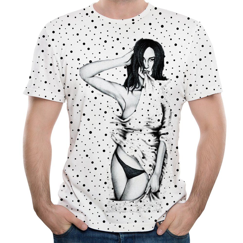 

New Summer Fashion 3D Printed Men's Short Sleeve T-shirt, Multi-a