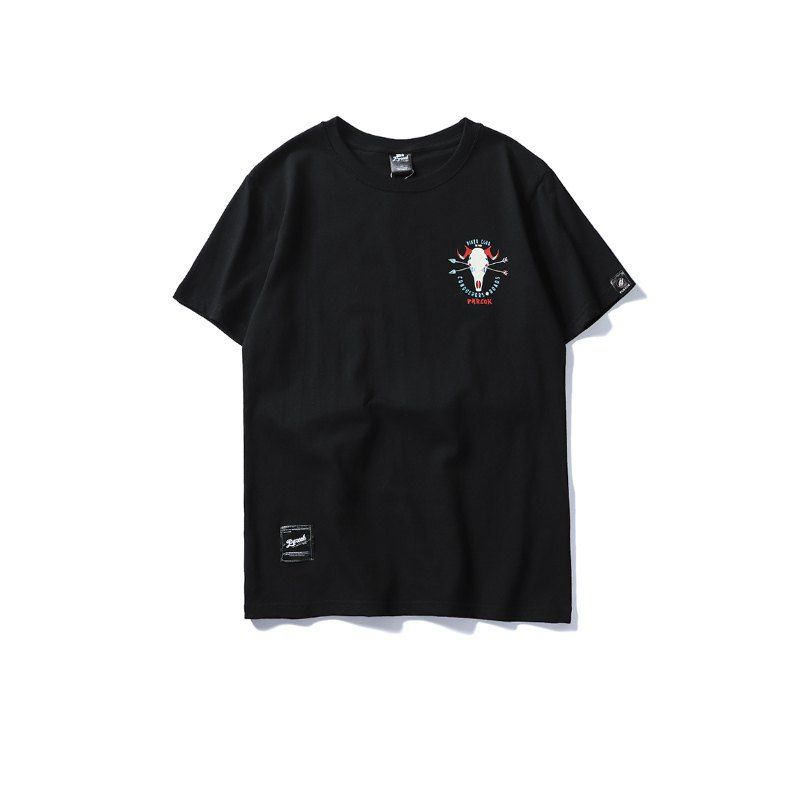 

Men Casual Print Short Sleeve Breathable T-shirt, Black