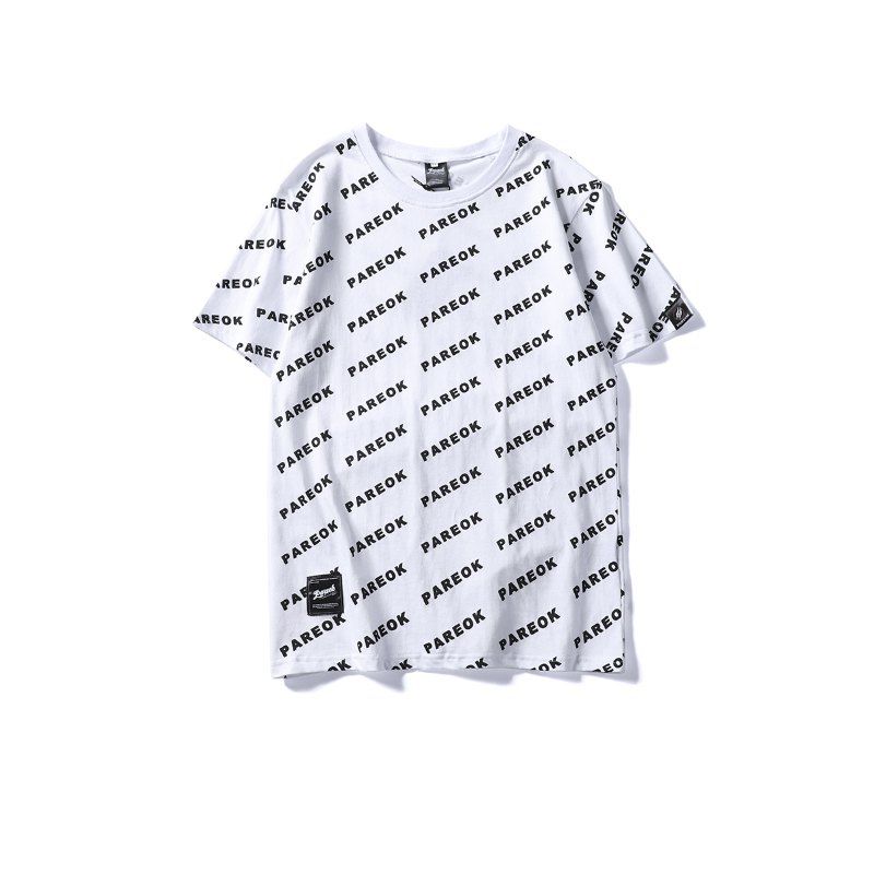 

Men Short Sleeve Print All Match Stylish Breathable T-shirt, White