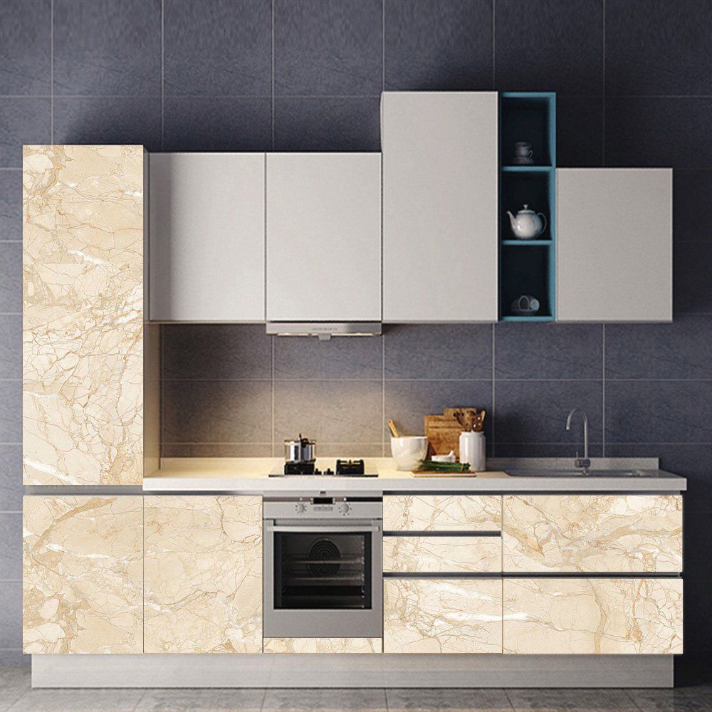 

Marble Pattern 3D Cabinet Decorated Waterproof Wall Stickers, Multi-b