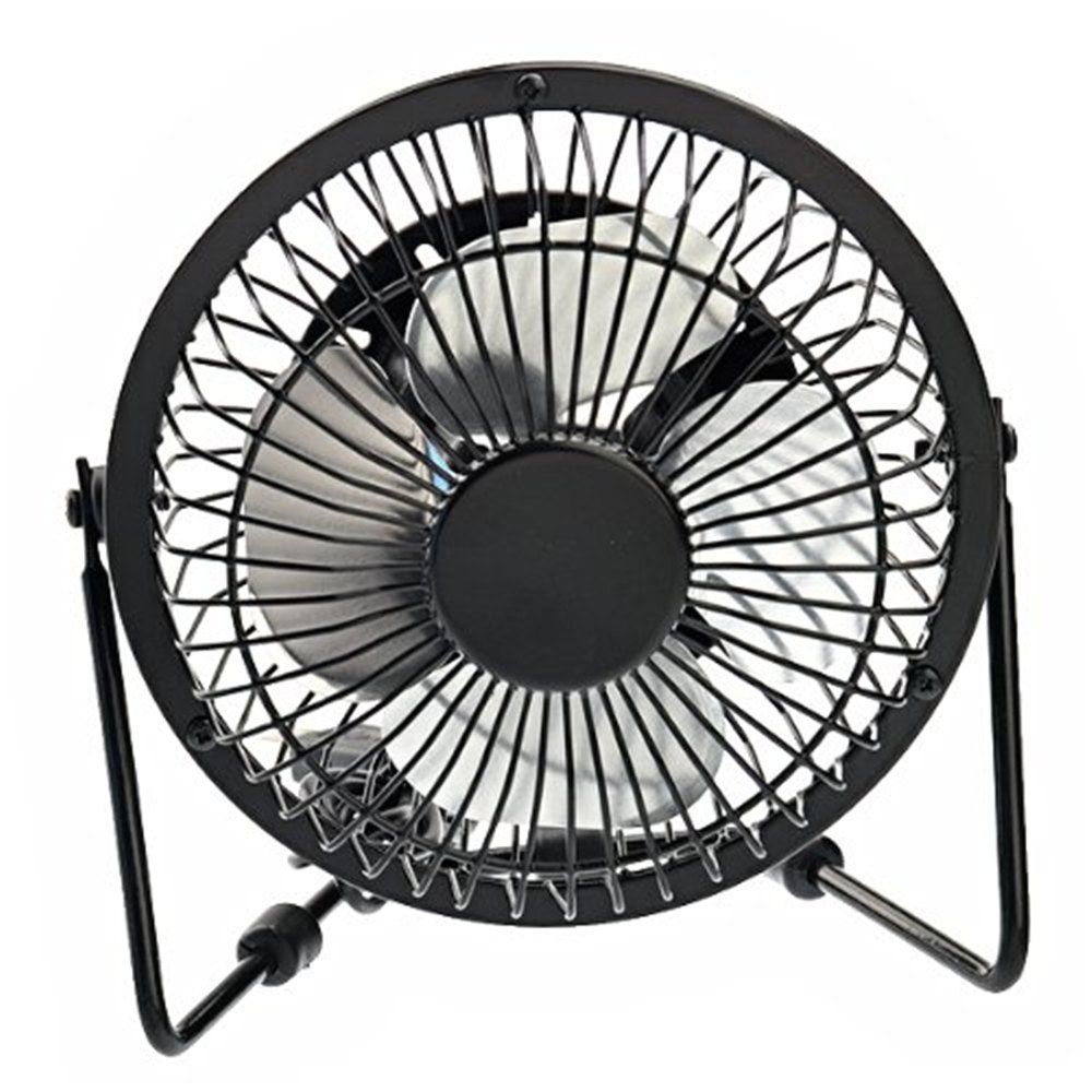 

4 Inch USB Aluminum Mini Electric Fan, Black