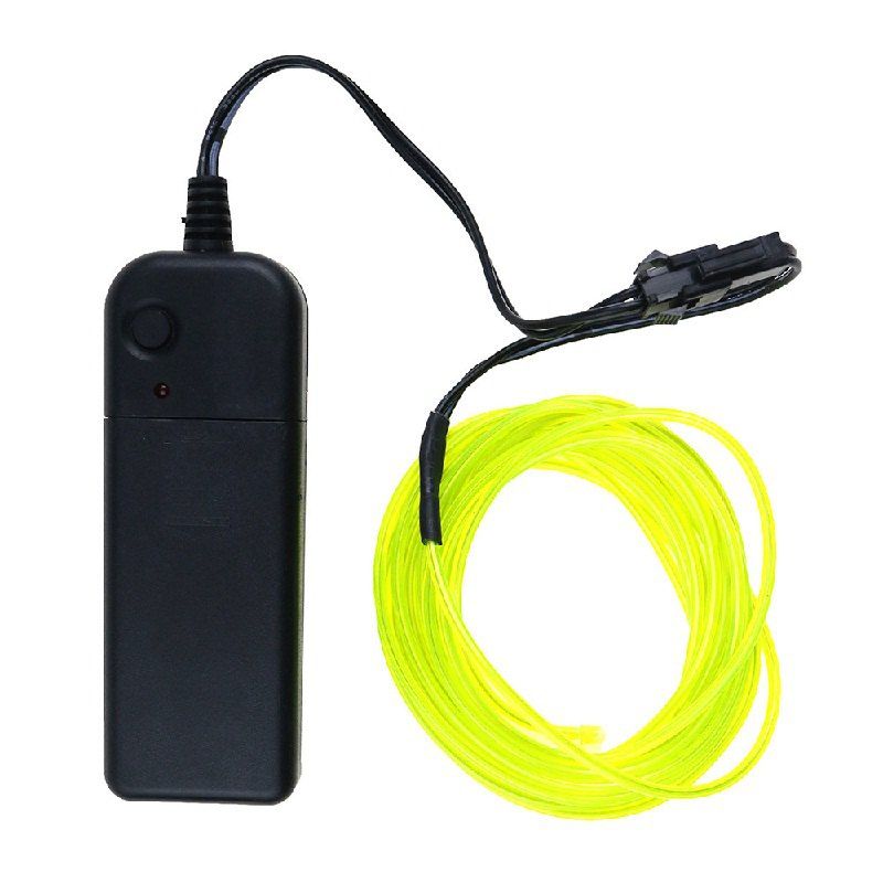 

3m Neon Light Electroluminescent Wire / El Wire with Battery Pack, Green yellow