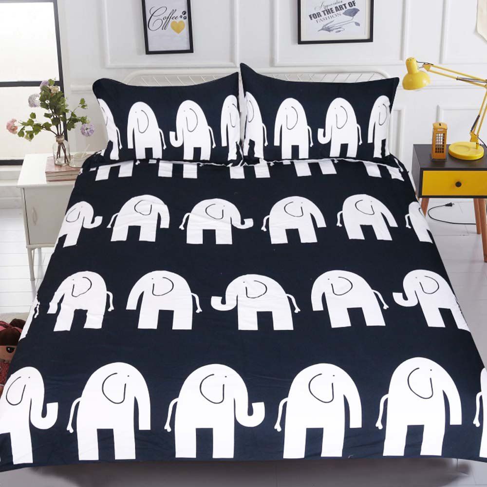 

Bedding Animal Card Printed Duvet Cover Set 3pcs, Multi