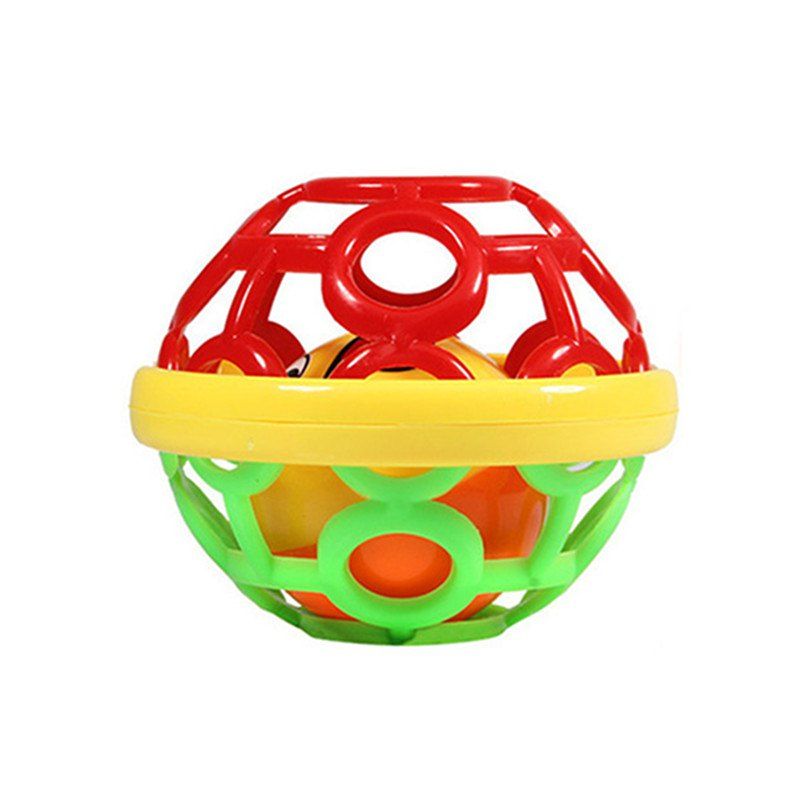 

Baby Soft Rubber Ball Puzzle Hand Bell, Multi-a