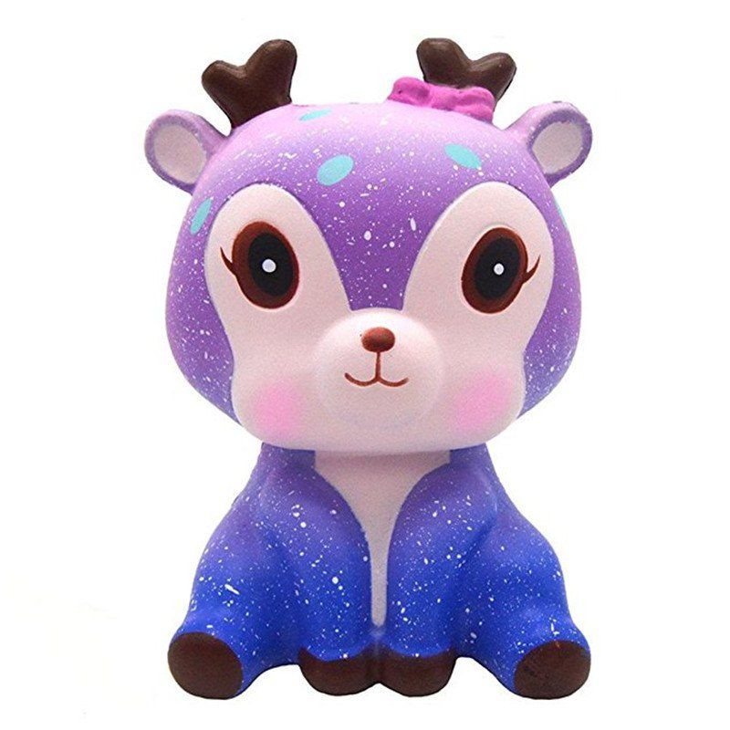 

Galaxy Deer Cream Scented Jumbo Squishy Slow Rising Squeeze Strap Kids Toy, Multi