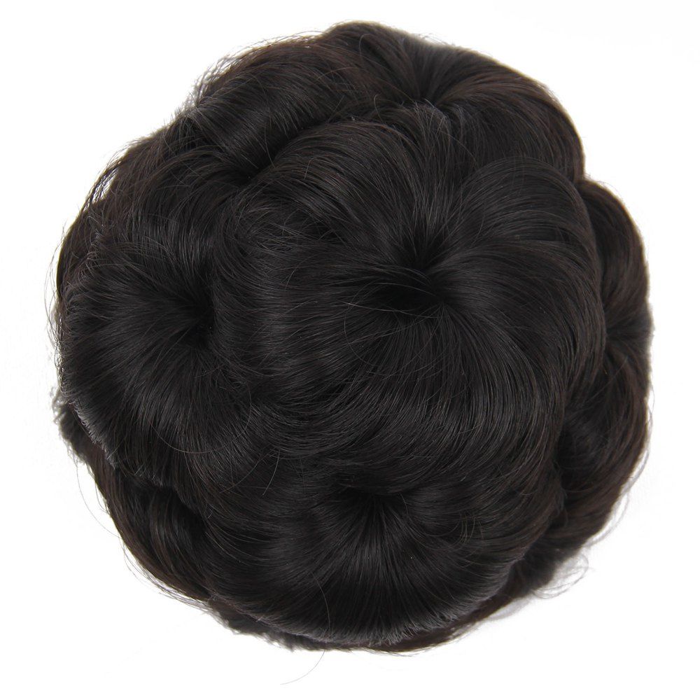 

TODO 12cm Flowers Bud Insert Comb Clip In Bun Updo Cover Hair Extensions, Deep brown