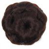 TODO 12 cm Fleurs Bud Insert Peigne Clip Dans Chignon Updo Cover Extensions de Cheveux - Brun Foncé 