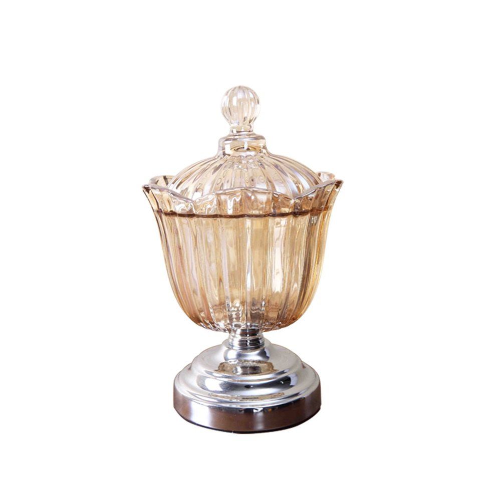 

European Home Decoration Ornament Transparent Candy Jar 1pcs, Silver